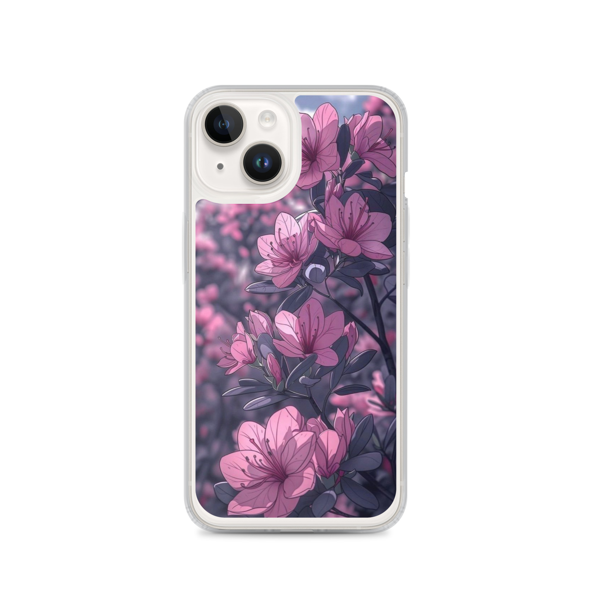 magsafe® clear case for iphone® / floral purple beauty