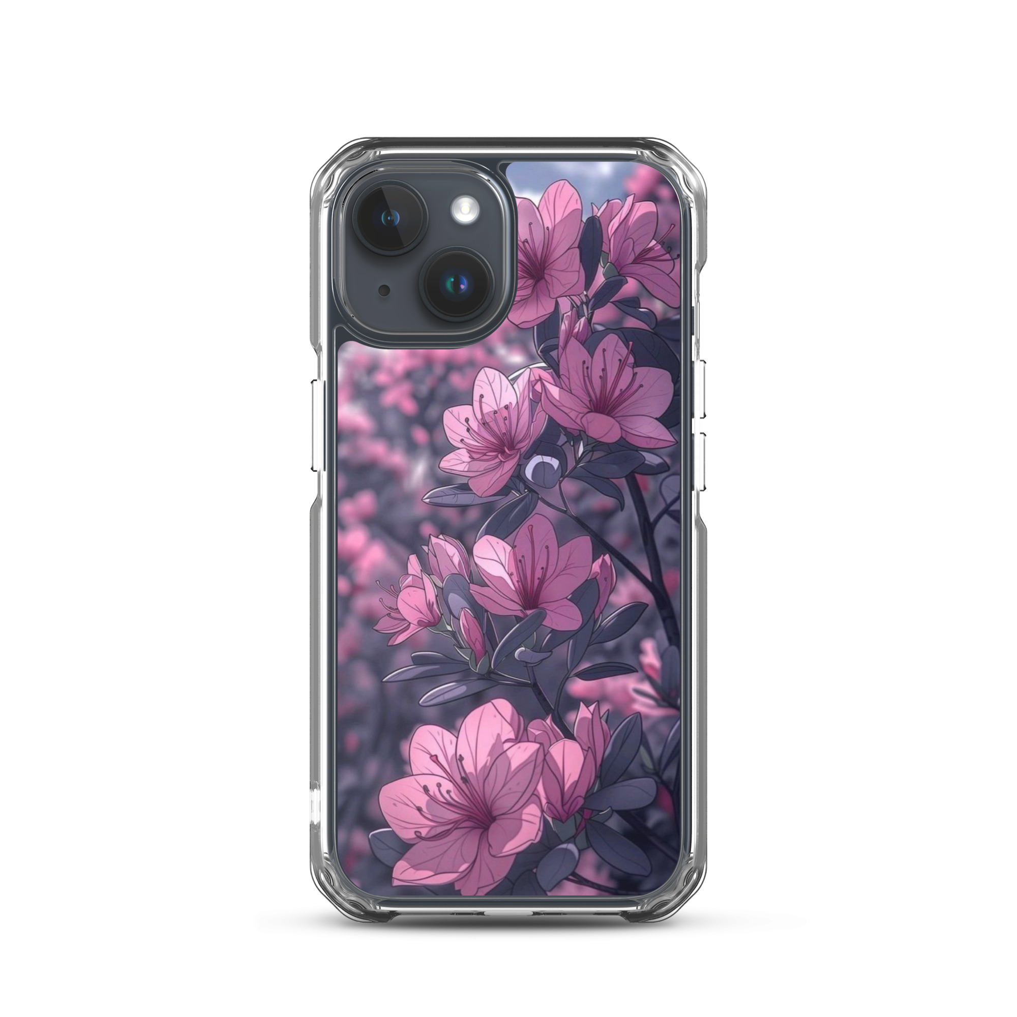 magsafe® clear case for iphone® / floral purple beauty