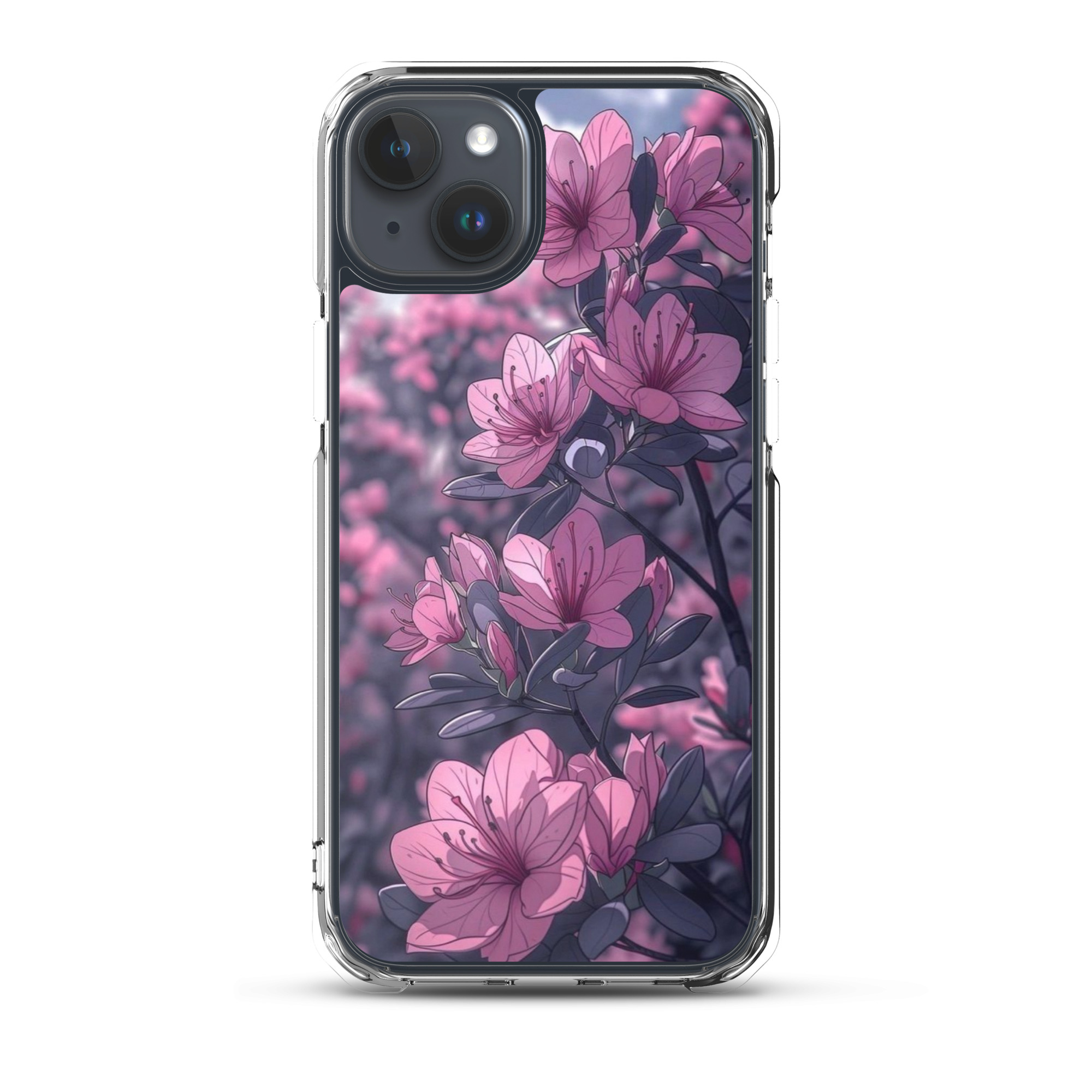 magsafe® clear case for iphone® / floral purple beauty