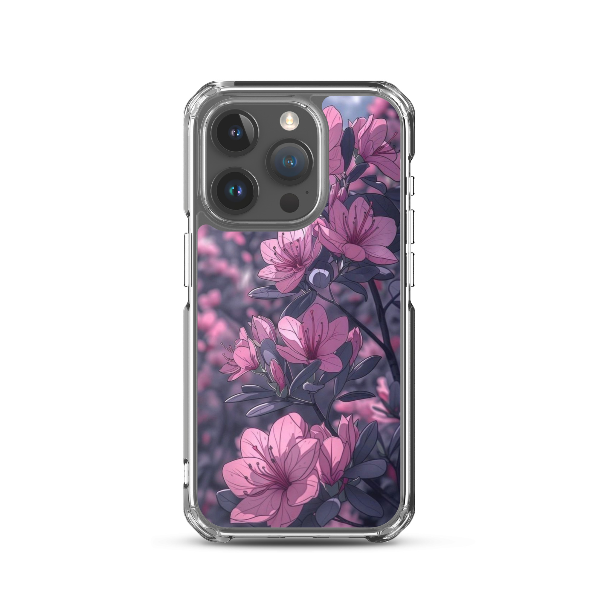 magsafe® clear case for iphone® / floral purple beauty