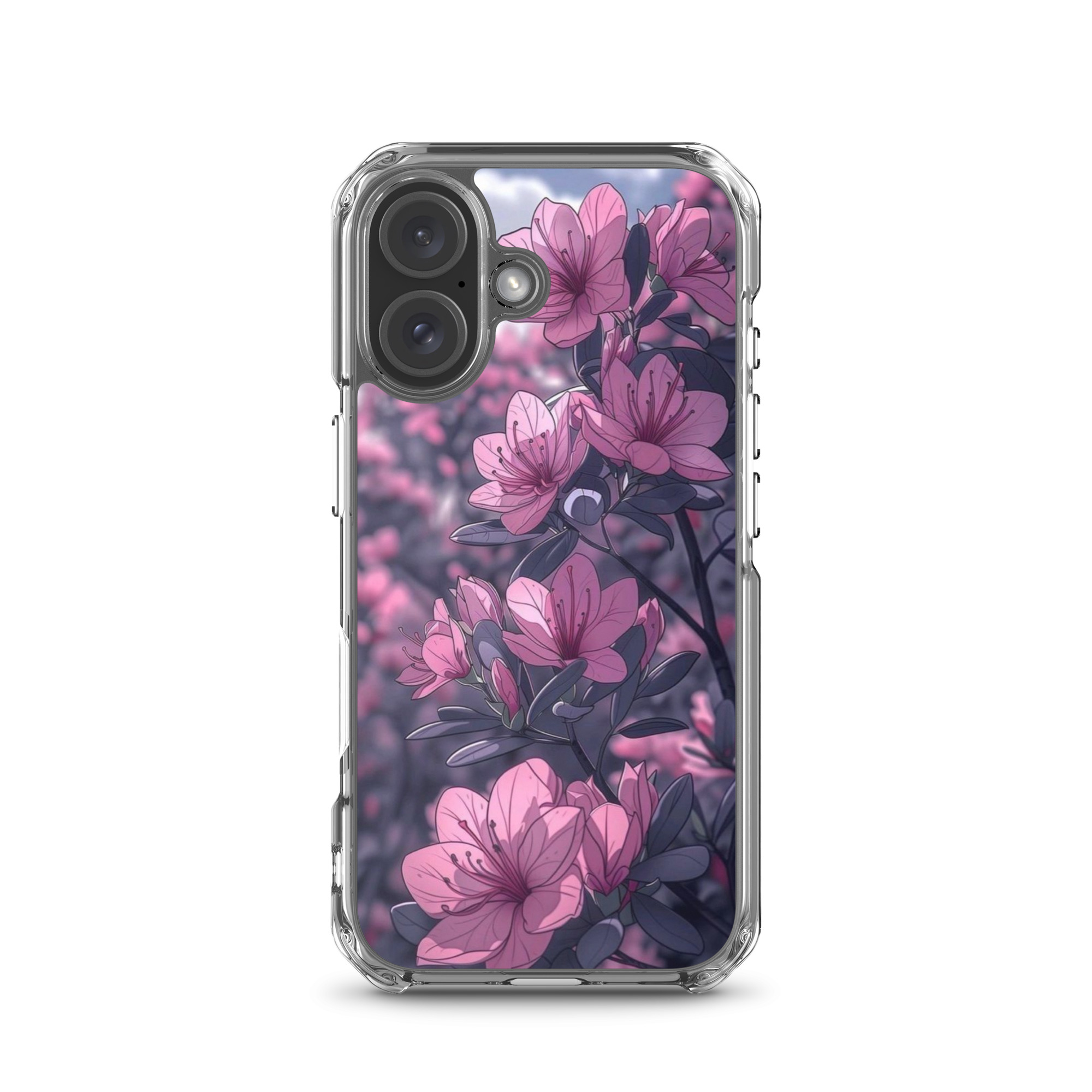 magsafe® clear case for iphone® / floral purple beauty