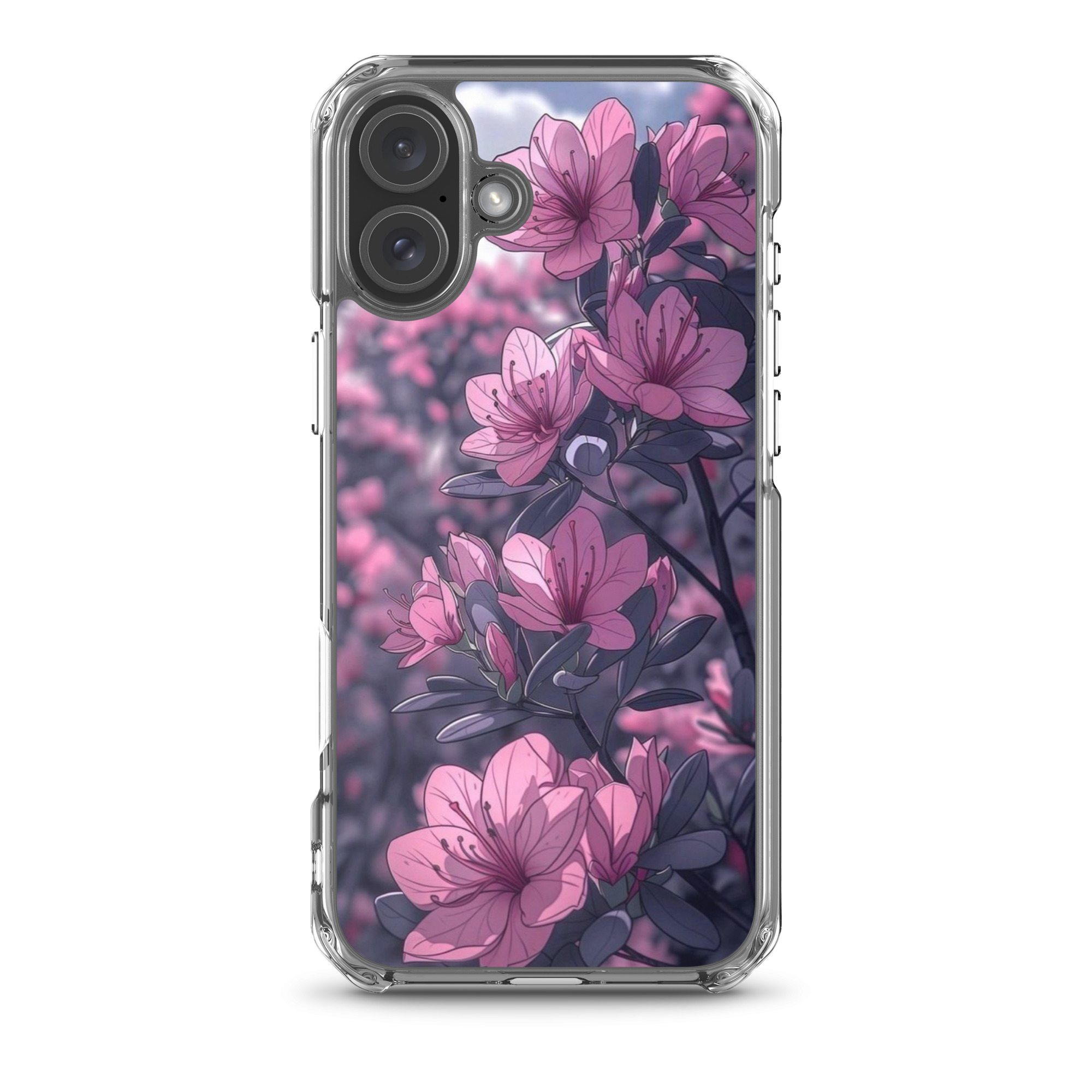 magsafe® clear case for iphone® / floral purple beauty