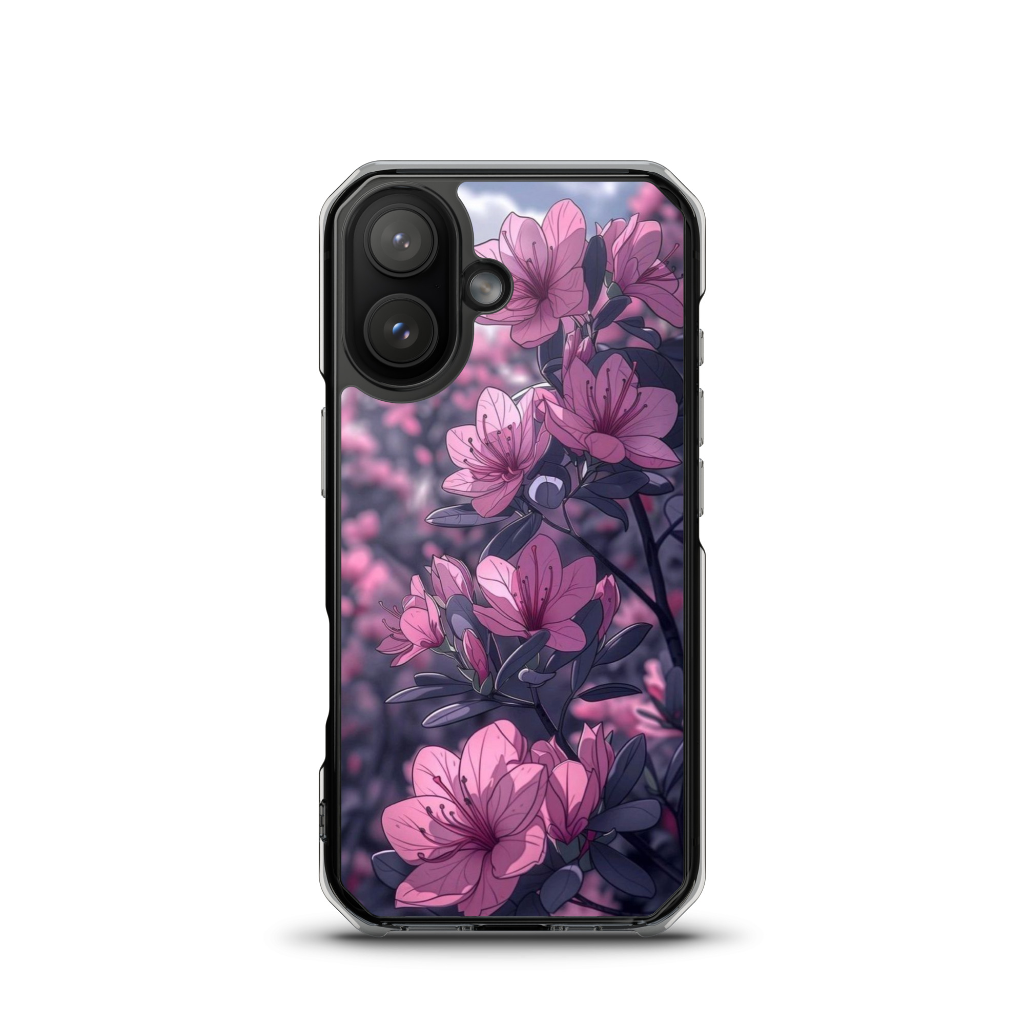 magsafe® clear case for iphone® / floral purple beauty