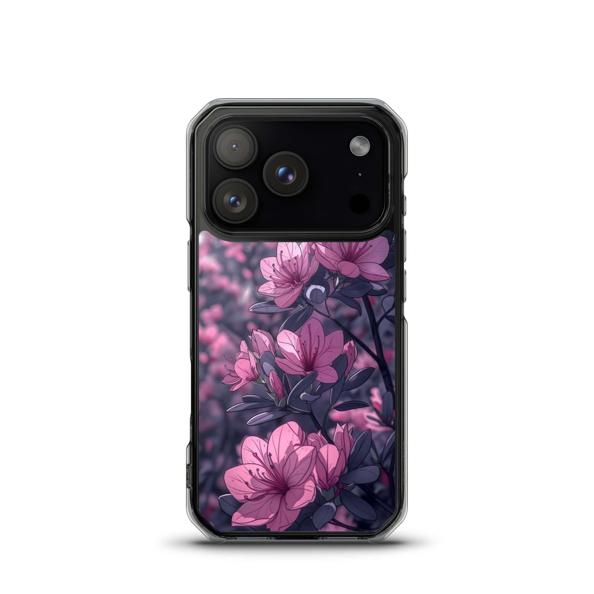 magsafe® clear case for iphone® / floral purple beauty
