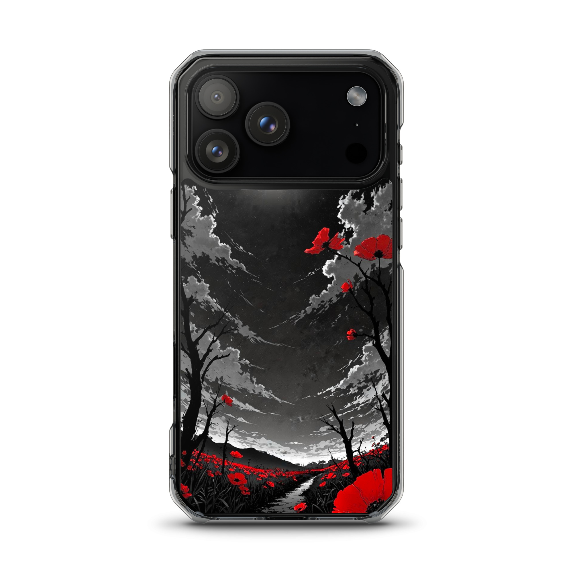 magsafe® clear case for iphone® / black sky