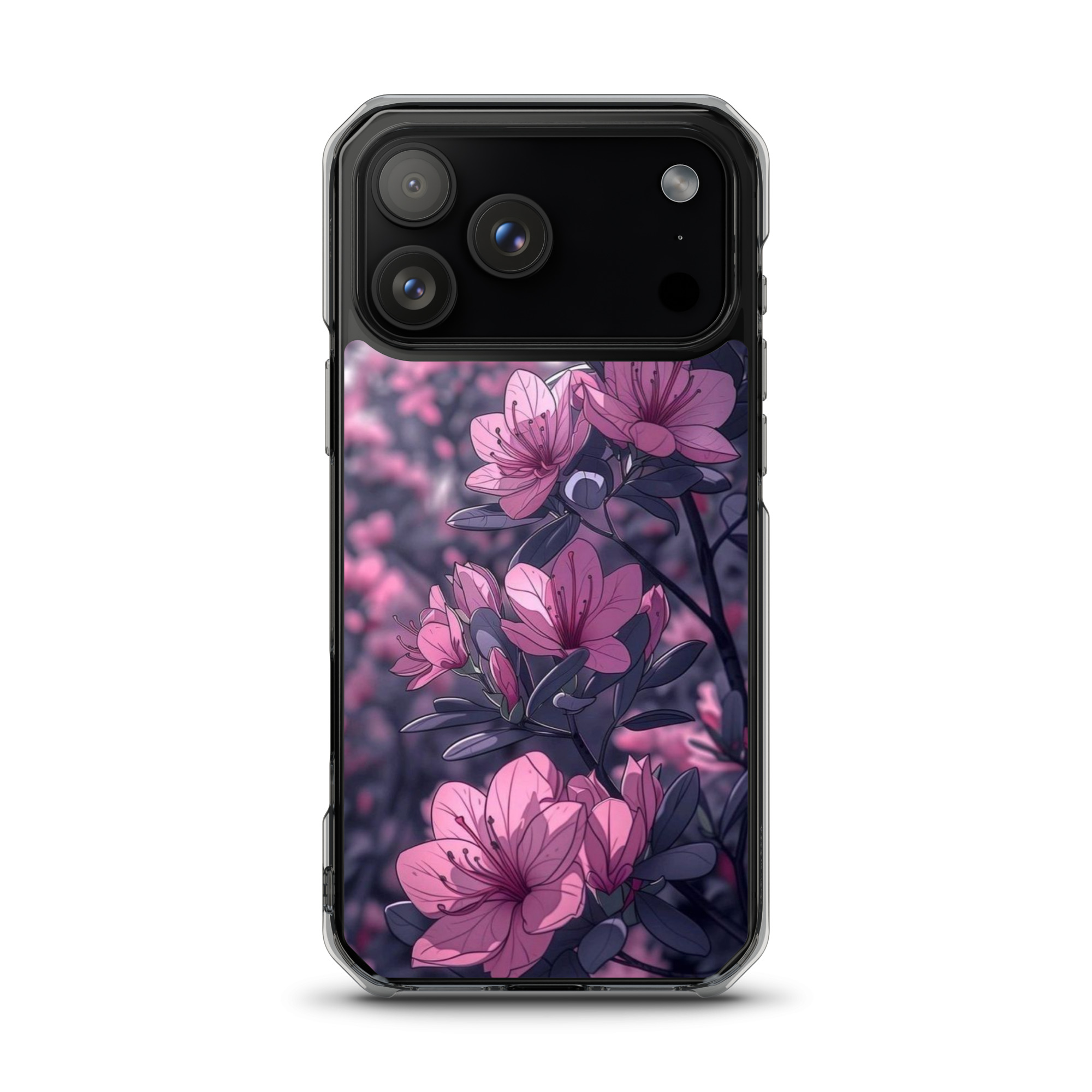 magsafe® clear case for iphone® / floral purple beauty